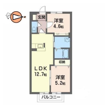 グリーンコーポ 202の間取り図