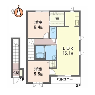 シャーメゾン国府 A202の間取り図