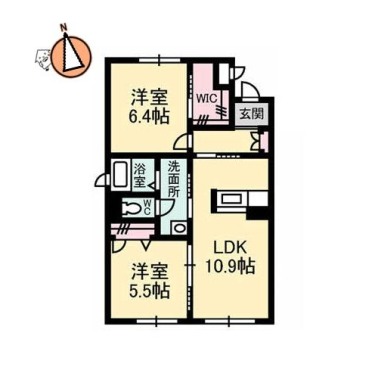 花音 106の間取り図