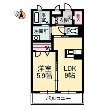 花音 201の間取り図