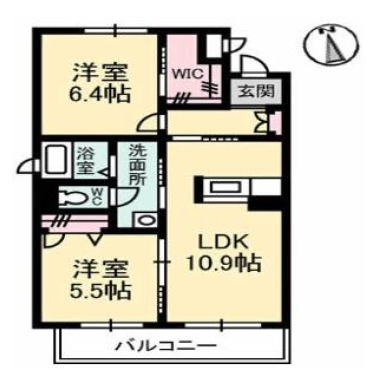 花音 206の間取り図