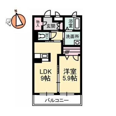 花音 302の間取り図