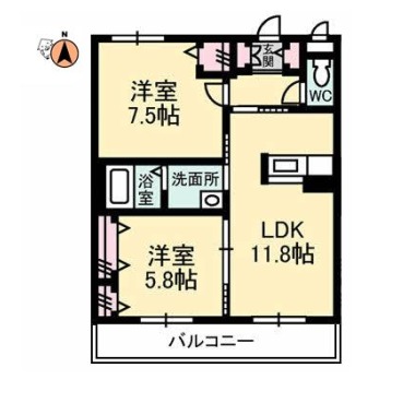 花音 303の間取り図