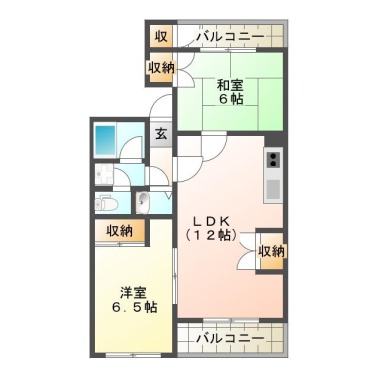 第2小西ビル 101の間取り図