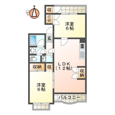 第2小西ビル 202の間取り図