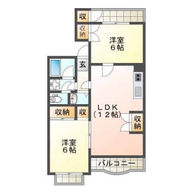 第2小西ビル 305の間取り図