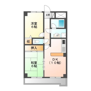 ライオンズマンション南佐古 405の間取り図