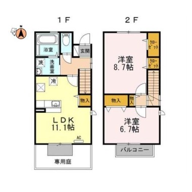 エヴァーグリーン 101の間取り図