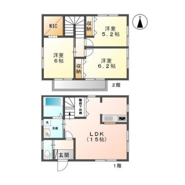 ル・クレール南田宮A Aの間取り図