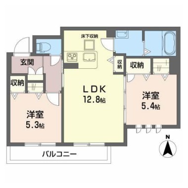 ベレオ南矢三 103の間取り図