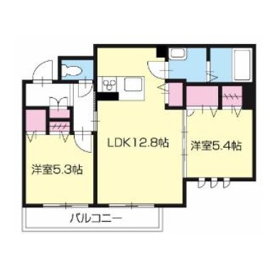 ベレオ南矢三 203の間取り図