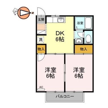 ヴァンベール渭東 202の間取り図