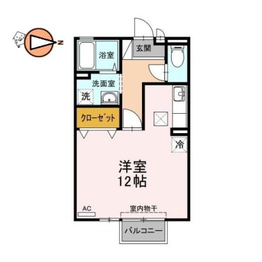 セジュールインフィニティ 103の間取り図