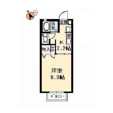 シャーメゾン エトワール 201の間取り図