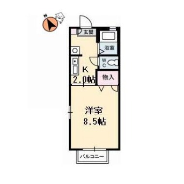 シャーメゾン エトワール 203の間取り図