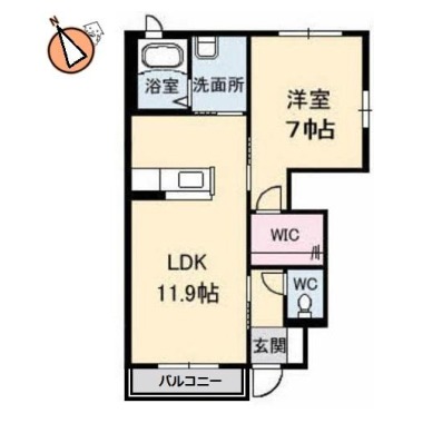 クラヴィエ沖洲 I 101の間取り図