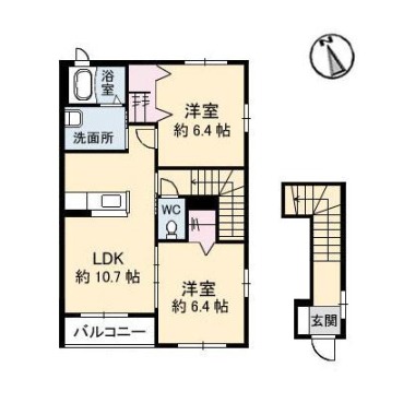 クラヴィエ沖洲 I 201の間取り図