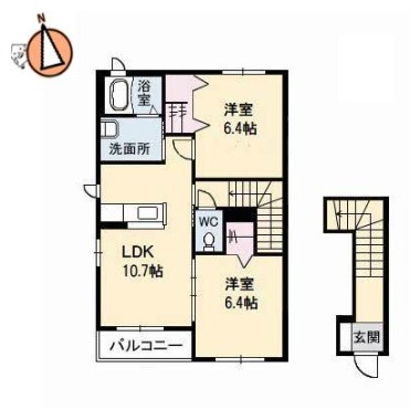 クラヴィエ沖洲 I 202の間取り図