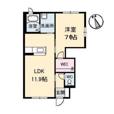 クラヴィエ沖洲 II 105の間取り図