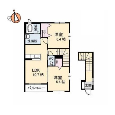 クラヴィエ沖洲 II 205の間取り図