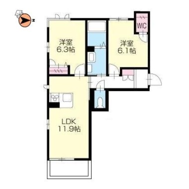 グランドベレオ田宮 301の間取り図