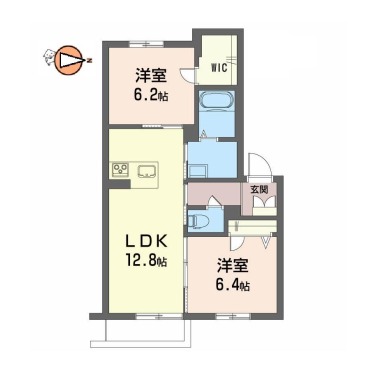 グランドベレオ田宮 305の間取り図