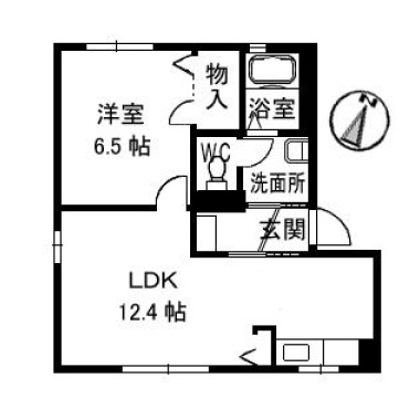 リッシュ良庵 VI 213の間取り図