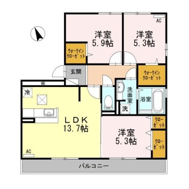 ラフィーナ 101の間取り図