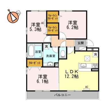 ラフィーナ 103の間取り図