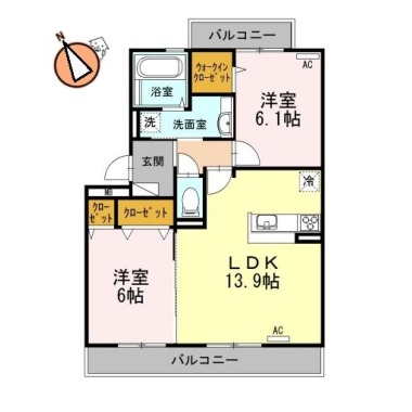 ラフィーナ 302の間取り図