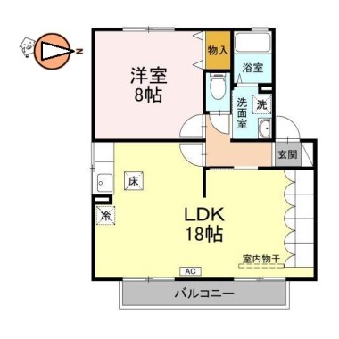 セジュールFX長尾 103の間取り図