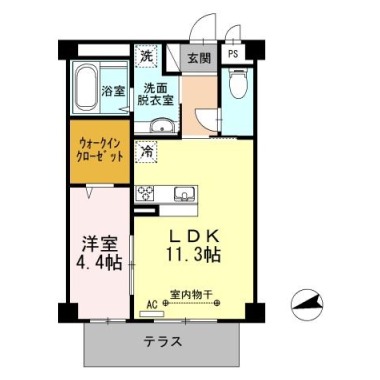 セレーナ沖浜 102の間取り図