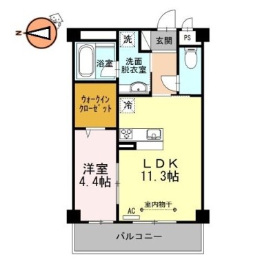 セレーナ沖浜 202の間取り図