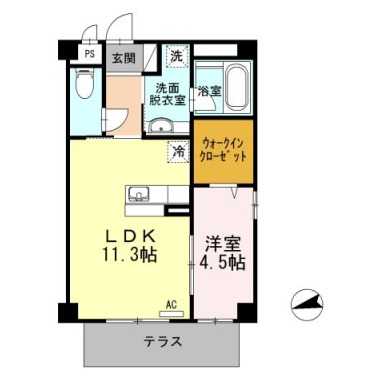 セレーナ沖浜 302の間取り図