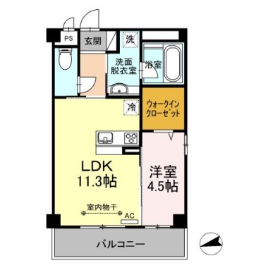 セレーナ沖浜 303の間取り図