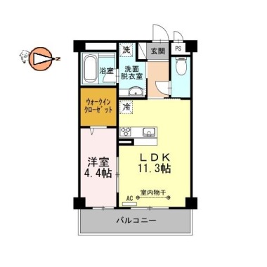 セレーナ沖浜 307の間取り図