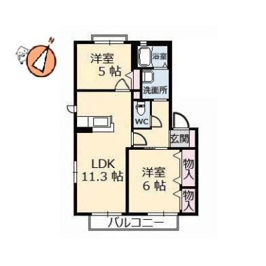 リッシュ良庵 IV 108の間取り図