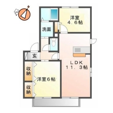 リッシュ良庵 IV 110の間取り図