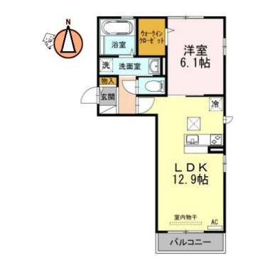 アンソレイエ 101の間取り図