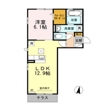 アンソレイエ 103の間取り図