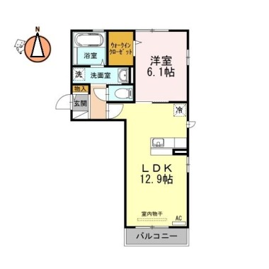 アンソレイエ 301の間取り図