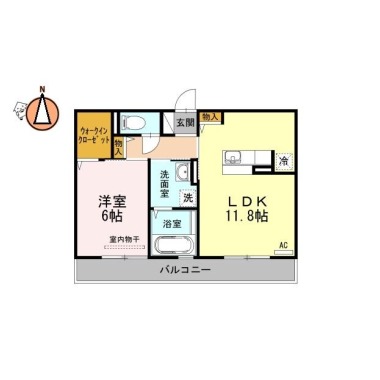 アンソレイエ 302の間取り図