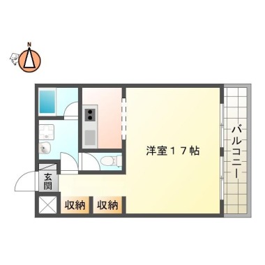 庄町 マンション 1R 202の間取り図