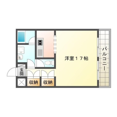 庄町 マンション 1R 401の間取り図