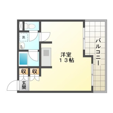 庄町 マンション 1R 408の間取り図