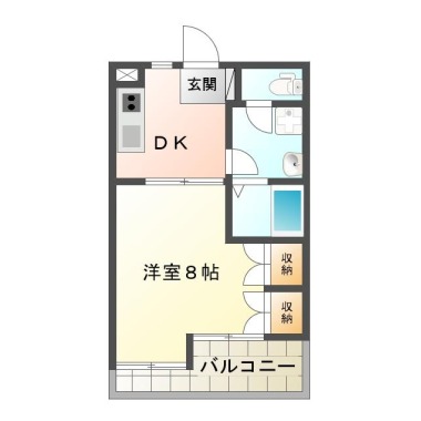庄町 マンション 1DK 410の間取り図