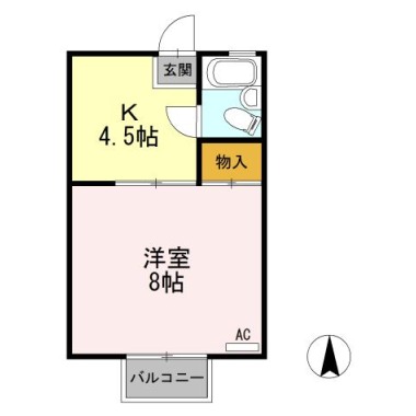 プレジール南昭和 102の間取り図