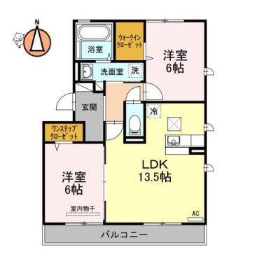 カルチェ Asuka 101の間取り図