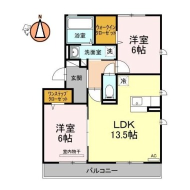 カルチェ Asuka 201の間取り図