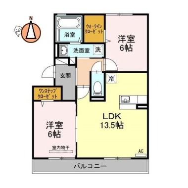 カルチェ Asuka 203の間取り図